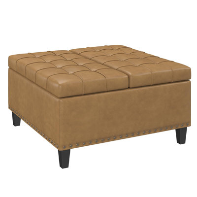 Pirja Faux Leather Ottoman