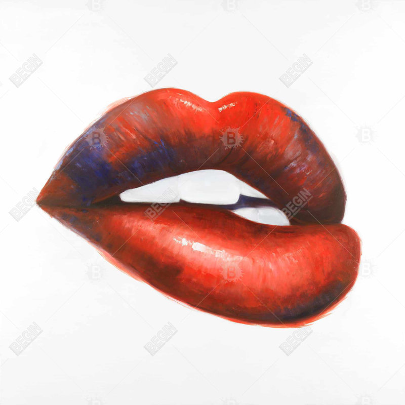 «Beautiful Red Mouth» sur toile