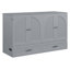 Grand lit escamotable avec grands tiroirs, gris-763923442
