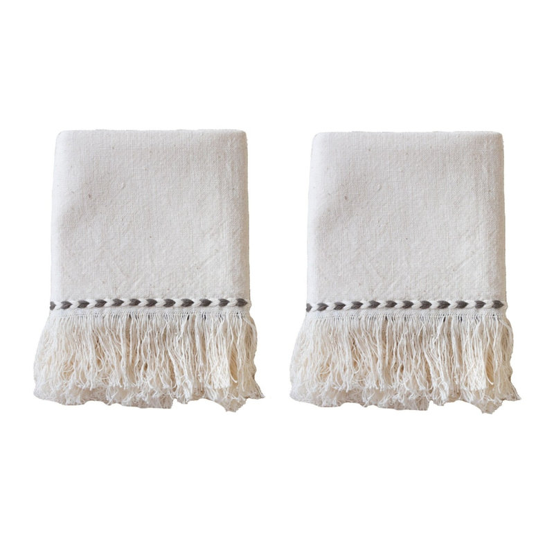Gray Braid Detail Napkin