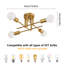 Gold Vintage Industrial Sputnik 4-Light Flush Ceiling Light