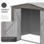 Remise de rangement extérieure en acier galvanisé gris olive avec portes doubles verrouillables