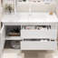 Armoire de salle de bain minimaliste de style crème
