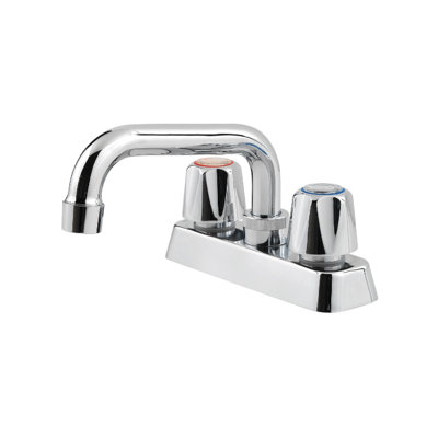 Robinet de lavabo de bureau pfirst avec bec fileté et poignée de bouton
