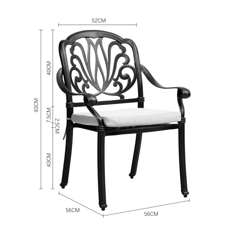 Sayer Rectangular 2 - Person Aluminum Bistro Set with Cushions, 73" H x 76.5" W x 79.5" D
