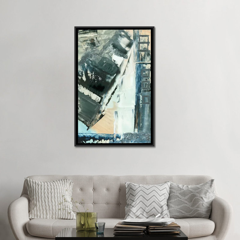 « avenue ii », impression sur toile, H 26 po x l 18 po x P 1,5 po, Toile avec cadre noir, Pas de tapis