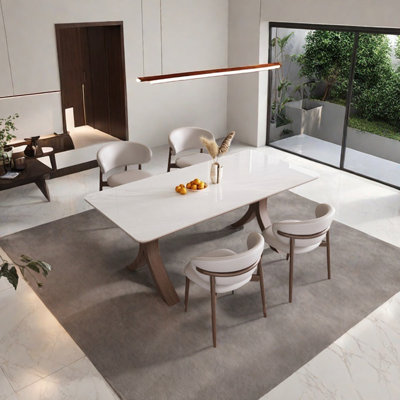 Light luxury and minimalist dining table set
