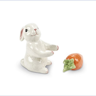 Winston Brands Bunny and Carrot Salt and Pepper Shaker Set