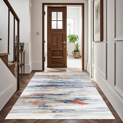 Tapis bohémien imitation cachemire, tapis moelleux rétro à motif mandala, tapis antidérapant lavable à la machine pour le salon, la chambre à coucher, le patio et la décoration durable Boho