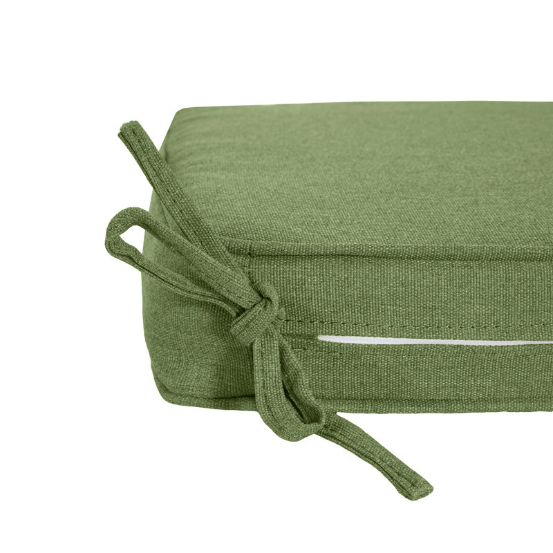 Coussin de chaise d'extérieur avec attaches Dall, Vert