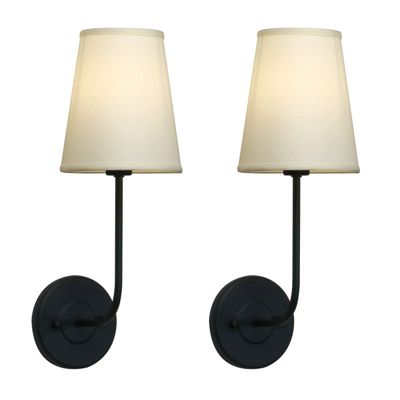 Niegel Candle Wall Light, Black, Beige, Black