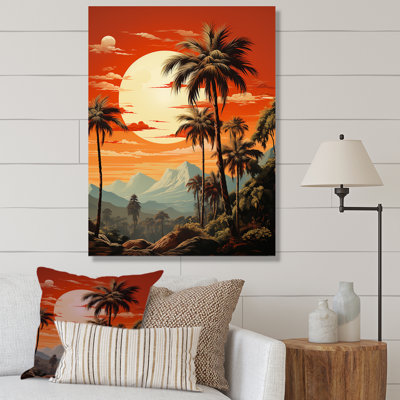 Tranquillité tropicale crépuscule tangerine