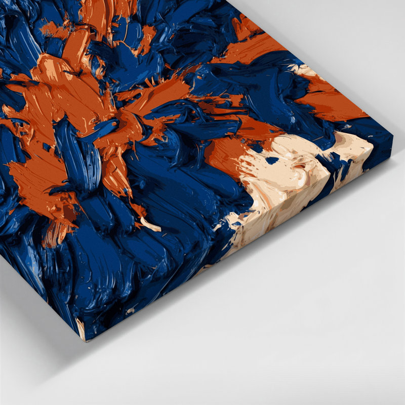 «Neo Expressionism 5», art mural sur toile bleue, H 12 po x l 12 po
