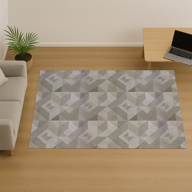 Geometric Area Rug, Rectangle 140 x 200 cm