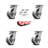 Kingpinless V Groove Semi Swivel Caster