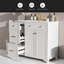 Meuble-lavabo de 36 po avec lavabo en céramique, tiroirs standard et double couche, portes à fermeture en douceur, tablettes réglables, armoire de rangement moderne pour petites et moyennes salles de bain-1554335575