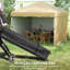 Auvent escamotable 10 pi x 10 pi, parois latérales, hauteur réglable, abri de jardin pour tentes de jardin, beige