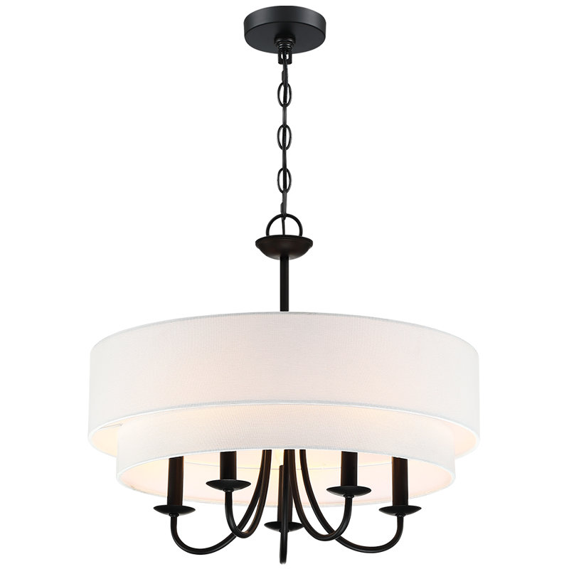 Ciriclio 21.5" W 5-Light Metal Drum Chandelier