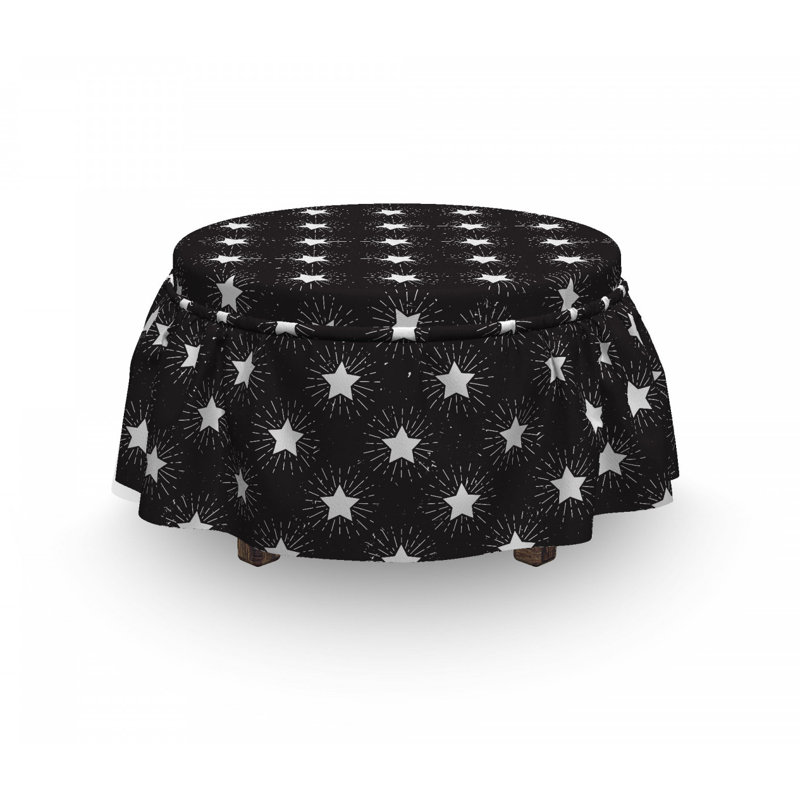 Housse pour repose-pieds grungy stars rayons