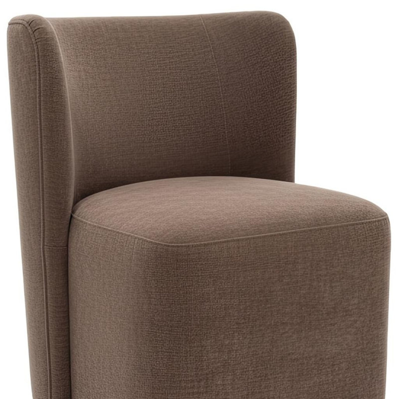 Chaise d'appoint avec roulettes taupe et brun