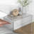 21" Rectangular Clear Acrylic Coffee Table, 15mm Thick Modern Waterfall Side Table
