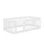 Structure de lit simple en bois avec clôture-13515496