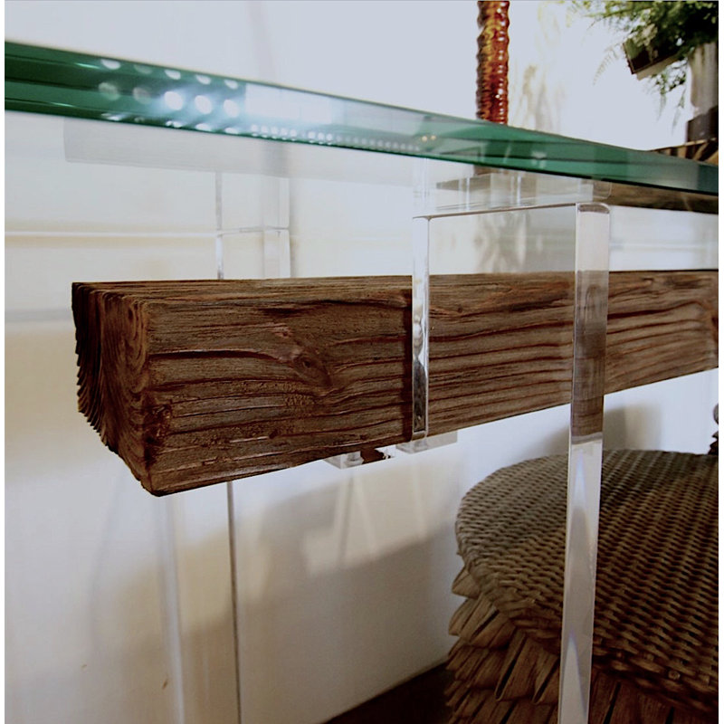 Fiorelita 80'' W Glass Console Table