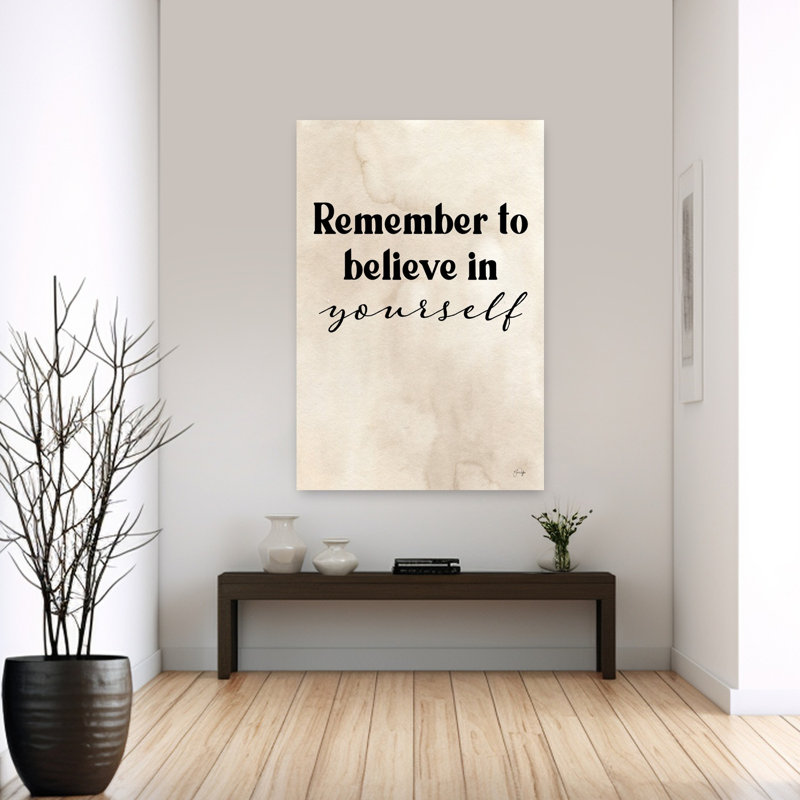 «Believe In Yourself», art contemporain abstrait, H 60 po x l 40 po