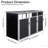 Garbage Bin Shed Stores 3 Trash Cans Metal Outdoor Bin Shed for Garbage Storage,Dark-grey