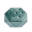 Repose-pieds Velvet Polygon, capitonné - vert-130176412