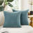 Striped Velvet Decor Soft Throw Pillow Covers With Wave Design（Set of 2）-101450530-101450524