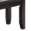Banc noir et espresso avec coussin touffeté