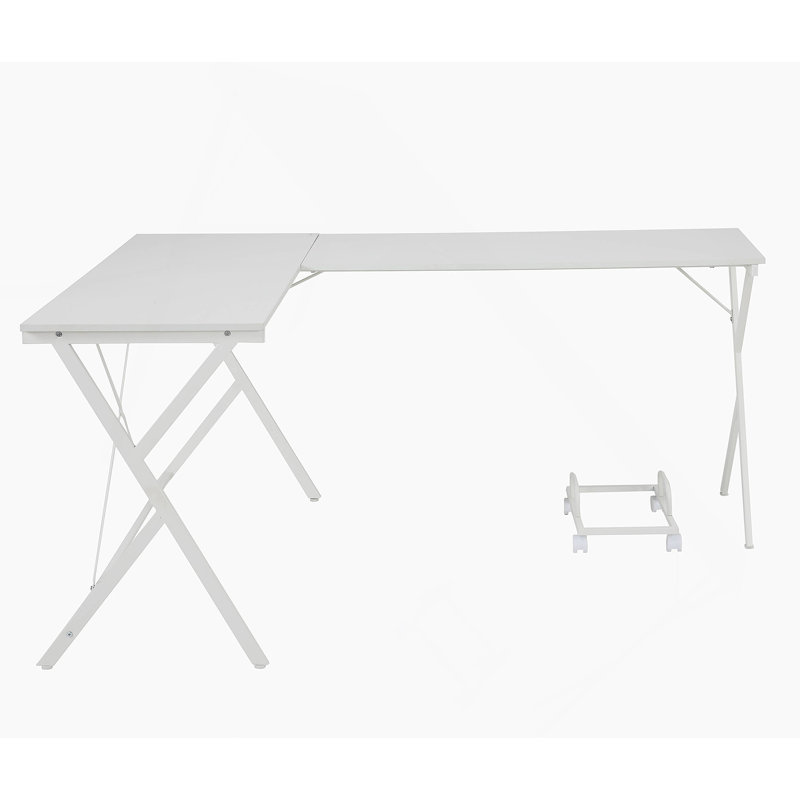 Holguin Dazenus Black Finish L-Shape Computer Desk With Spacious Tabletop And Mobile Computer Holder, Ideal For Compact Spaces And Multitasking.