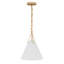 Luminaire suspendu classique réglable à 1 lumière Velvain