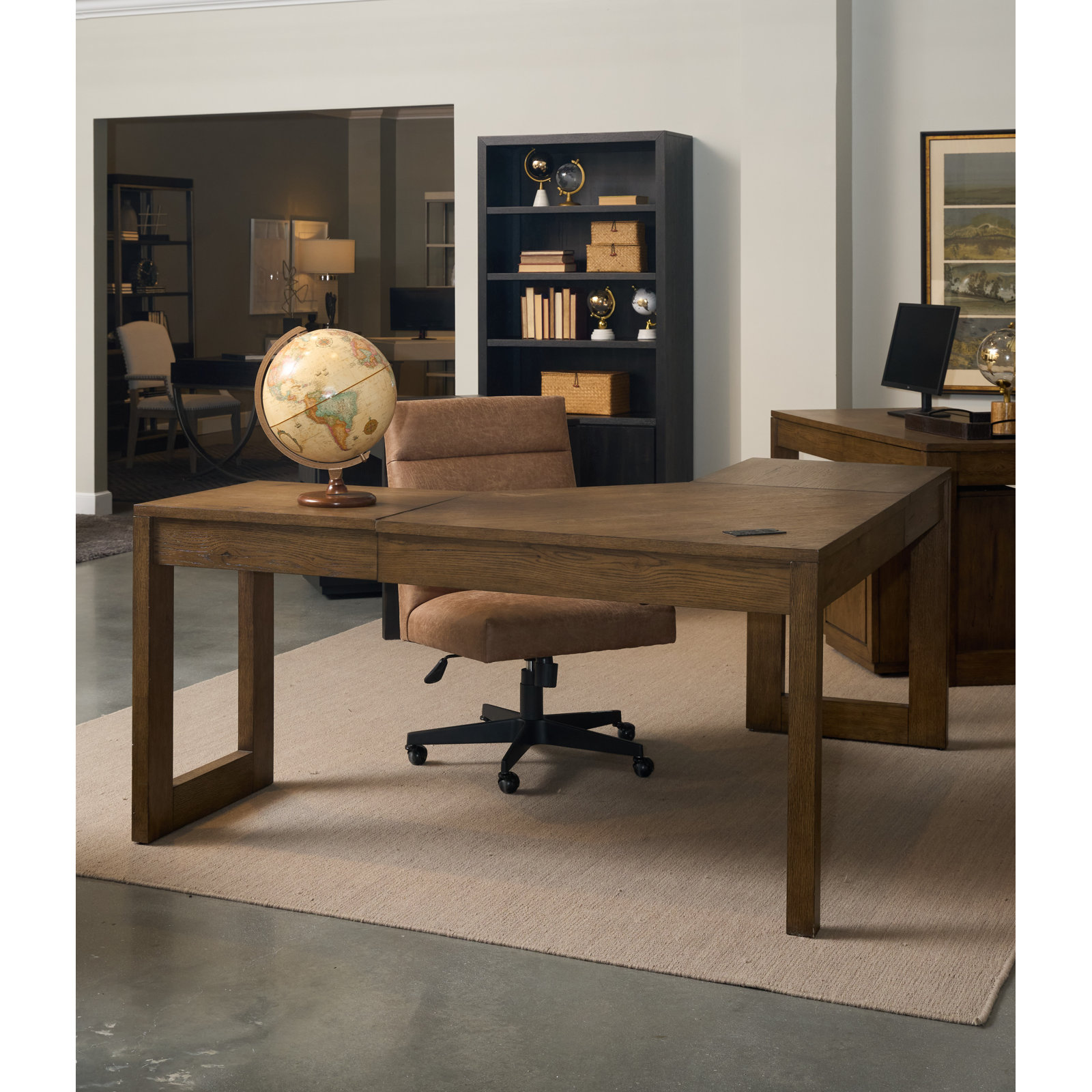 Chris Corner Desk, Brown