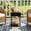 Ensemble de 2 tables de chevet avec coins arrondis, table de chevet moderne avec tiroir et tablette-129104700