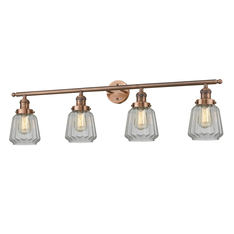 Lumière de vanité de 4-lumière Vinson, Cuivre antique