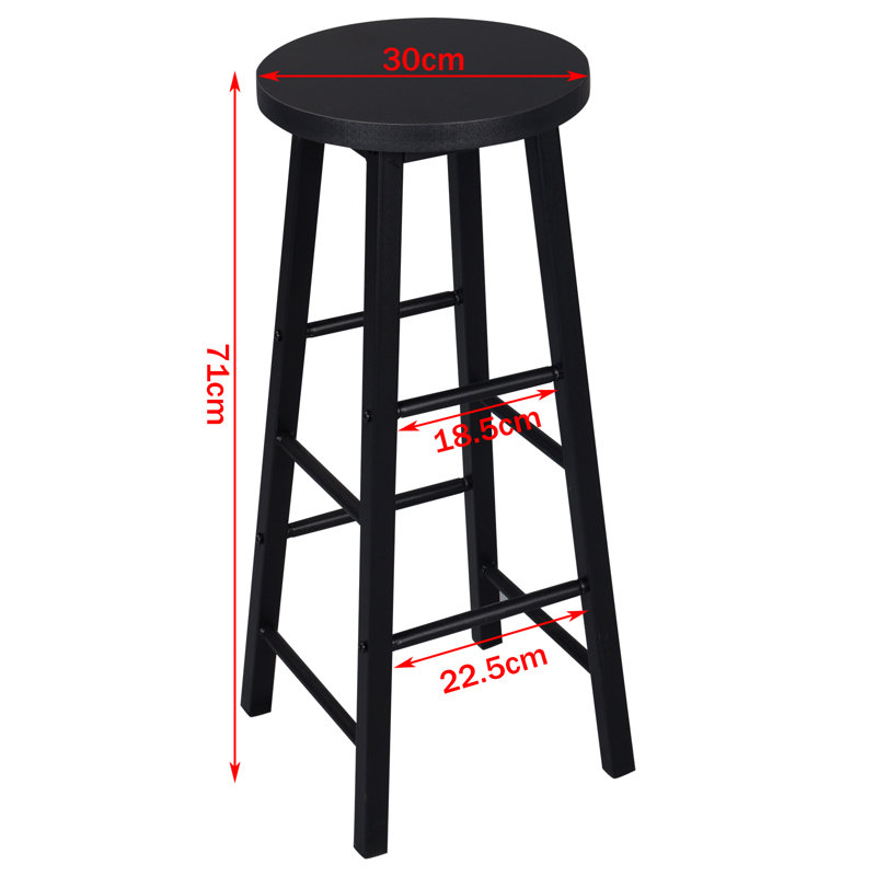 Upholstered Counter Stool with Metal Frame, 1, Black