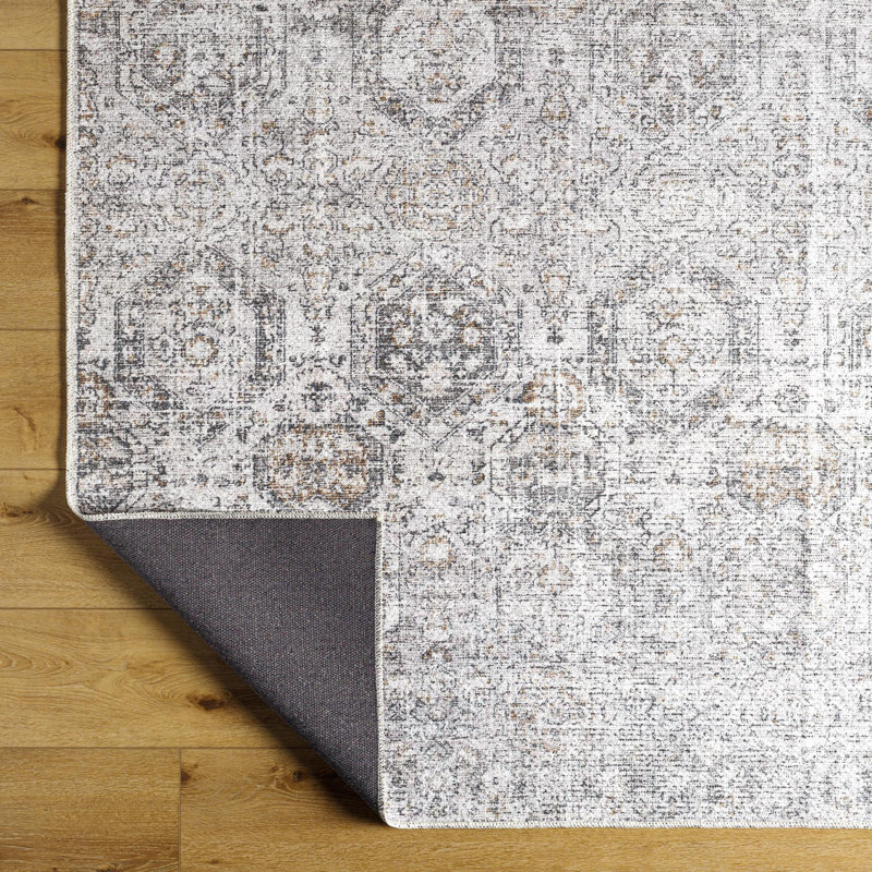 Kaidence Chenille Washable Geometric Rug, Rectangle 8'10" x 12'