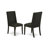 7-Piece modern dining table set with a beautiful Linen White (Off-White) rectangular table top and 6 Black parson chairs with Nail heads and High Stylish Chair Back, Wire Brushed Black Finish-367088096-367088124-367088125