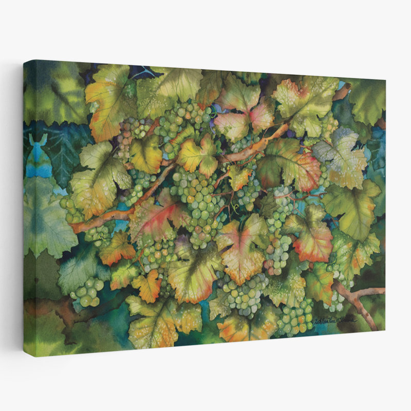 Chardonnay raisins - branche de chardonnay fruitier, H 40 po x l 60 po