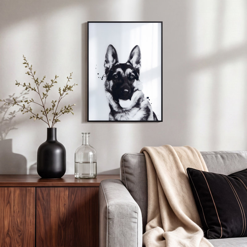 Berger allemand - cadre photo, impression sur verre