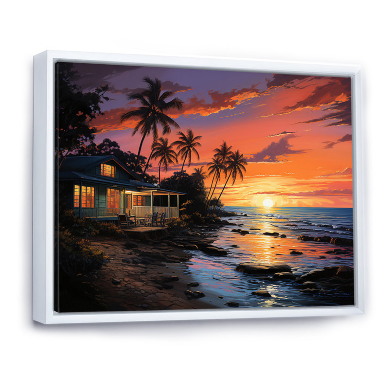 Hotels Lodges Resort Reverie I - Nautical & Beach Canvas Prints, H 12 po x l 20 po x P 1 po, Cadre flottant blanc