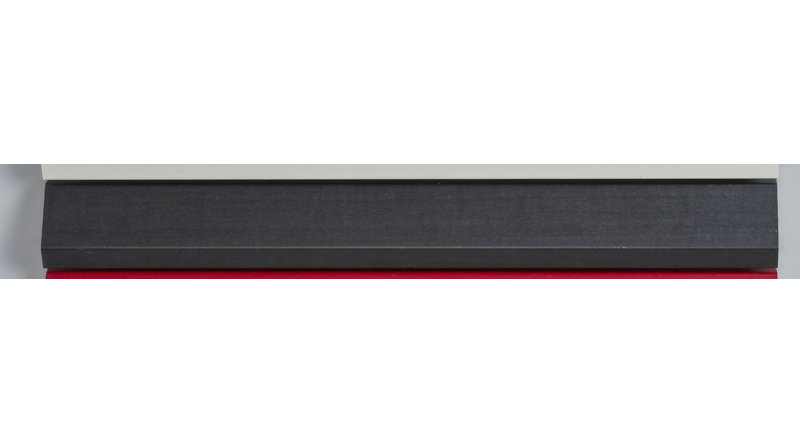 Miroir simple Holdrege, 24 po x 36 po, Grain de couleur noire