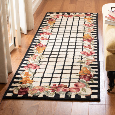 Tapis floral en laine crocheté à la main Kinchen