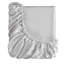 Drap-housse de luxe gris 100% satin 4 pièces - froissé, lisse et soyeux, apprivoisé, ajusté pour matelas de 16 po, taies d'oreiller à bout ouvert,
