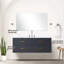 Meuble-lavabo simple bleu 48 po L 22 po x P 22 po, comptoir en quartz, 43 miroir et meuble-lavabo, blanc inclus-1251413880