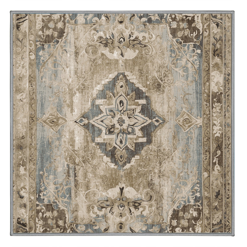 Pastel Harmony Rug, Square 3'