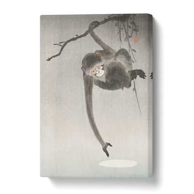 Monkey by Ohara Koson - Wrapped Canvas