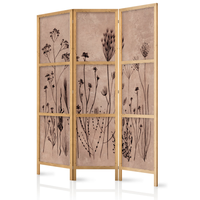 171cm H Solid Wood Folding Room Divider, 171cm H x 135cm W x 1.2cm D
